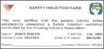 HIA induction card front
